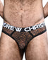 Leopard Print Front Andrew Christian Leopard Mesh Thong w/ Almost Naked 92232