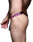 Multi Side Andrew Christian Stars Mesh Y-Back Thong w/ Almost Naked 92289