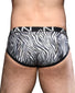 Zebra Print Back Andrew Christian Metallic Zebra Brief w/ Almost Naked 92292