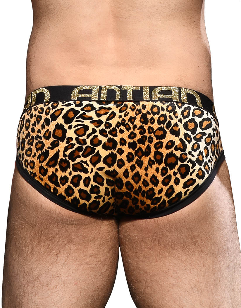 Leopard Print Back Andrew Christian Plush Leopard Brief w/ Almost Naked 92295