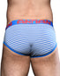 Electric Blue/ White Stripes Back Andrew Christian Hampton Stripe Brief w/ Almost Naked 92298
