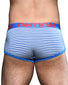 Electric Blue/ White Stripes Back Andrew Christian Hampton Stripe Boxer w/ Almost Naked 92300