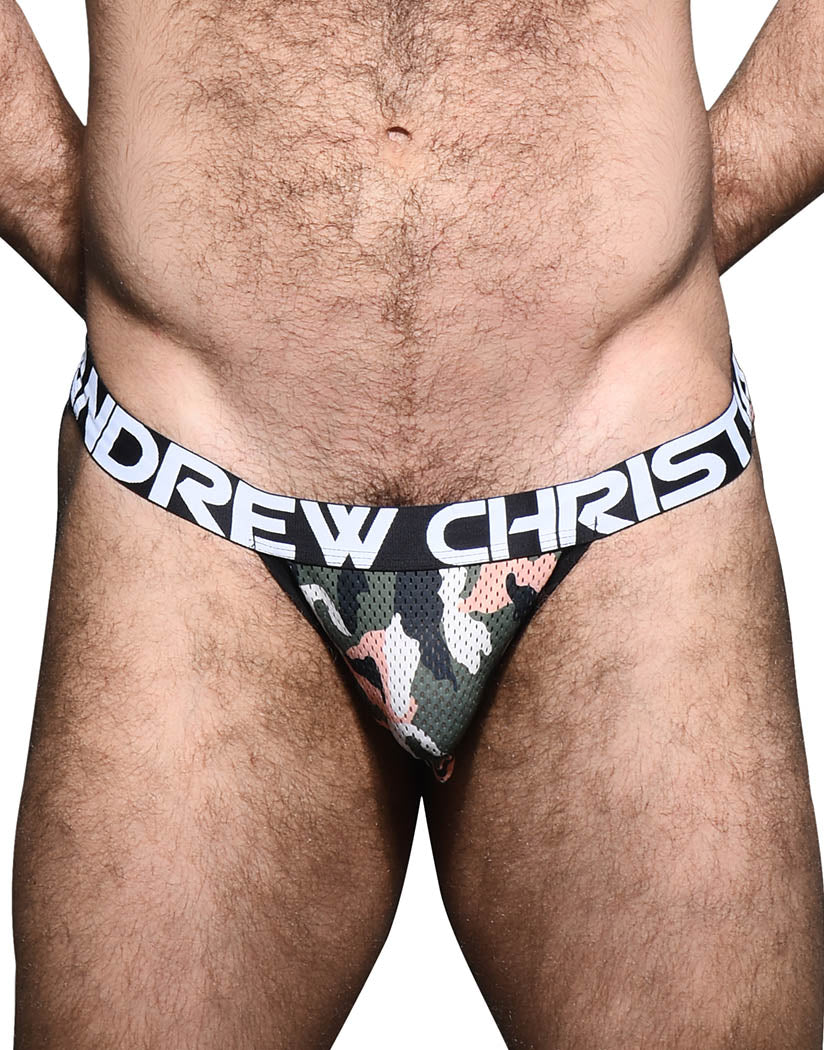 Camouflage Print Front Andrew Christian Camouflage Mesh Active Jockw/ Almost Naked 92302