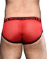Red Back Andrew Christian Scarlet Mesh Brief w/ Almost Naked 92315