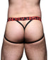 Red Back Andrew Christian Scarlet Mesh Y-Back Thong w/ Almost Naked 92316
