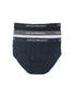 Navy Blue/ Heather Grey/ Black Front Emporio Armani Pure Cotton Multipack Brief 110824