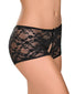 Black Front Exposed Lace Crotchless 3 Pack Queen Size G3PK108