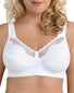 White Front Exquisite Form Fully Cotton Soft Cup Bra with Lace 5100535