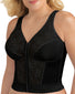 Black Front Exquisite Form Fully Front Close Longline with Lace Posture Bra 5107565