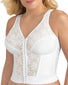 White Front Exquisite Form Fully Front Close Longline with Lace Posture Bra 5107565