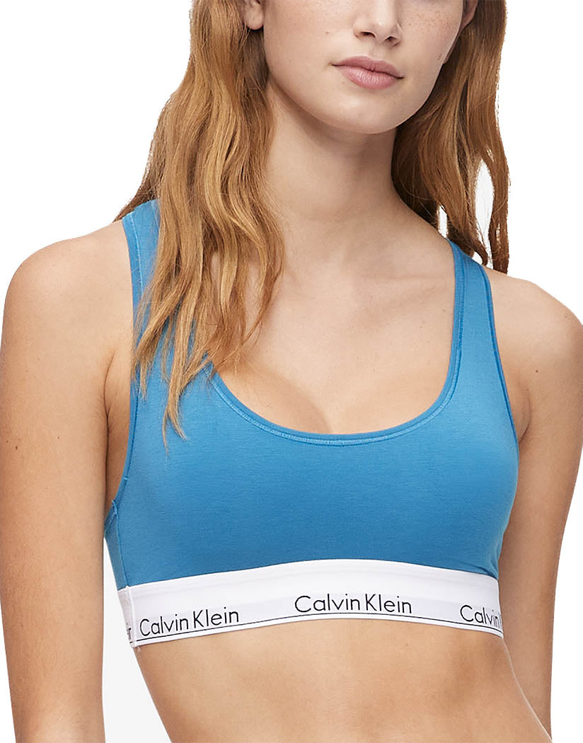 Calvin Klein Cotton Unlined Bralette Teal F3785