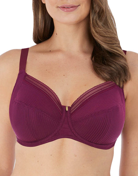 Fantasie Fusion Underwire Full Cup Side Support Bra Black Cherry
