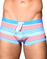 Nautical Stripe front Andrew Christian Nautical Stripe Trunk with Silver Charm 7817