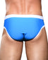 electric blue back Andrew Christian Shock Jock Bikini with Male Feature Cup 7857