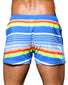 Multi Back Andrew Christian Retro Stripe Swim Shorts 7906