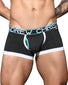 Charcoal Front Andrew Christian Fly Tagless Boxer w/ Almost Naked 92363