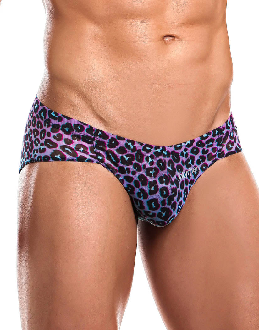 Purple Leopard Print Front Intymen Leopard Print Bikini INI025