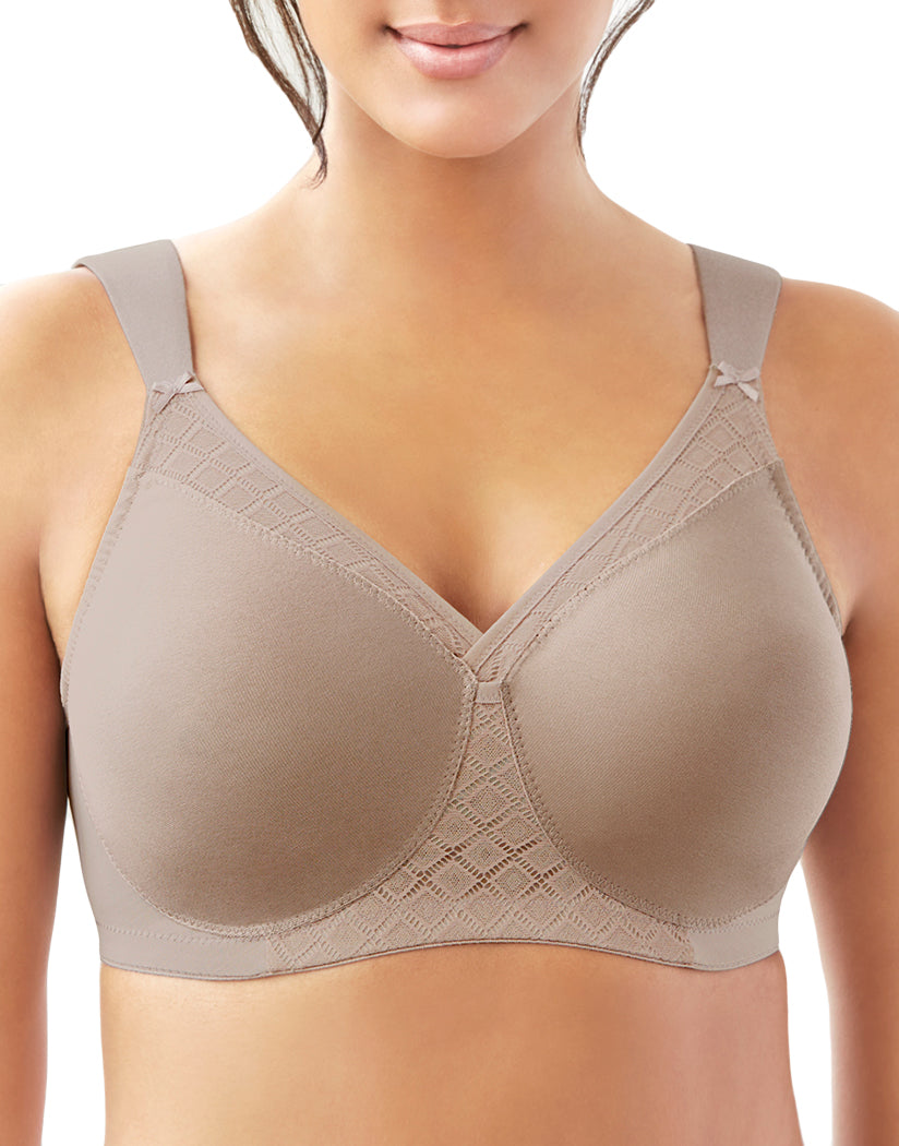 Taupe Front Glamorise Everyday Seamless Support T-Shirt Bra 1080