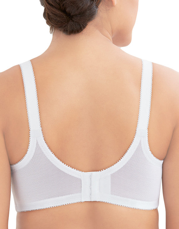 White Back Comfort Lift Classic Lace Support Bra