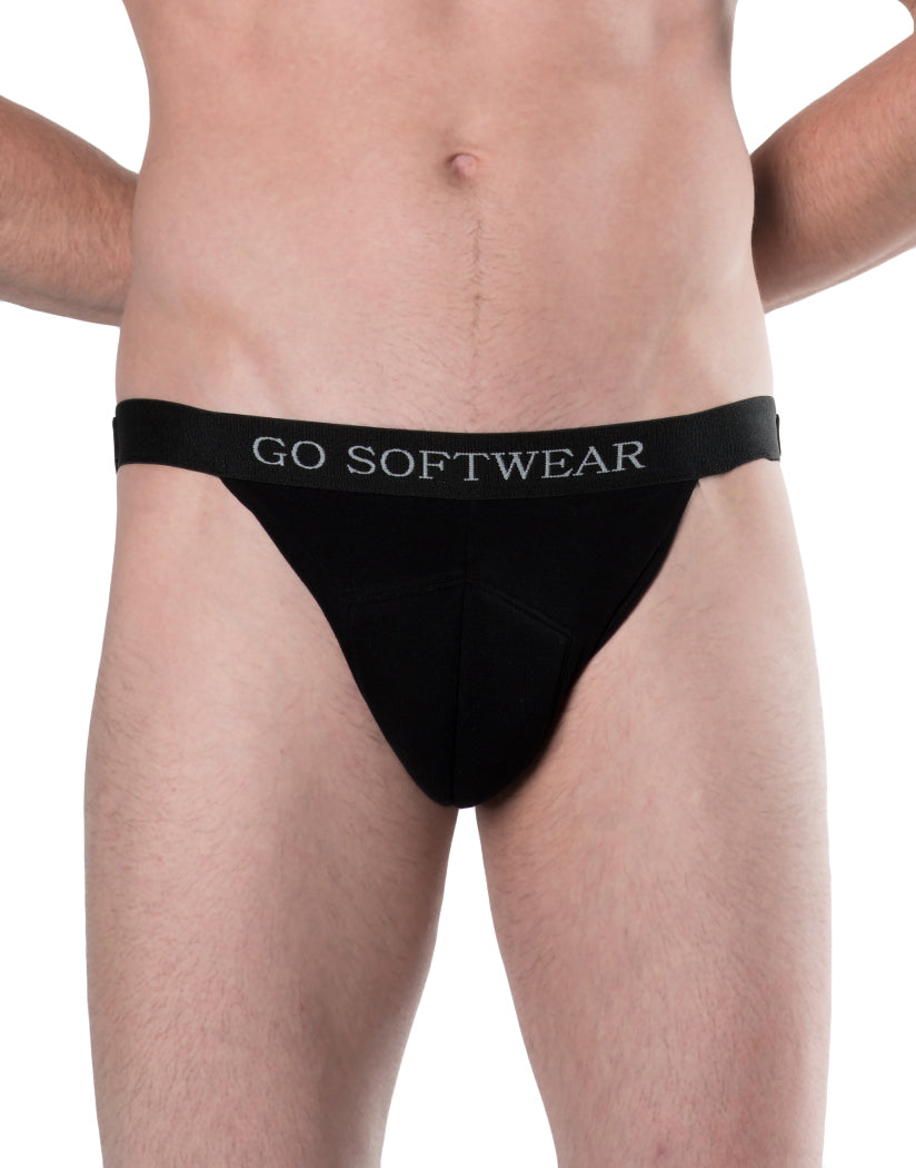 Black Front Go Softwear Sculpt Jock with Padded Front 2749