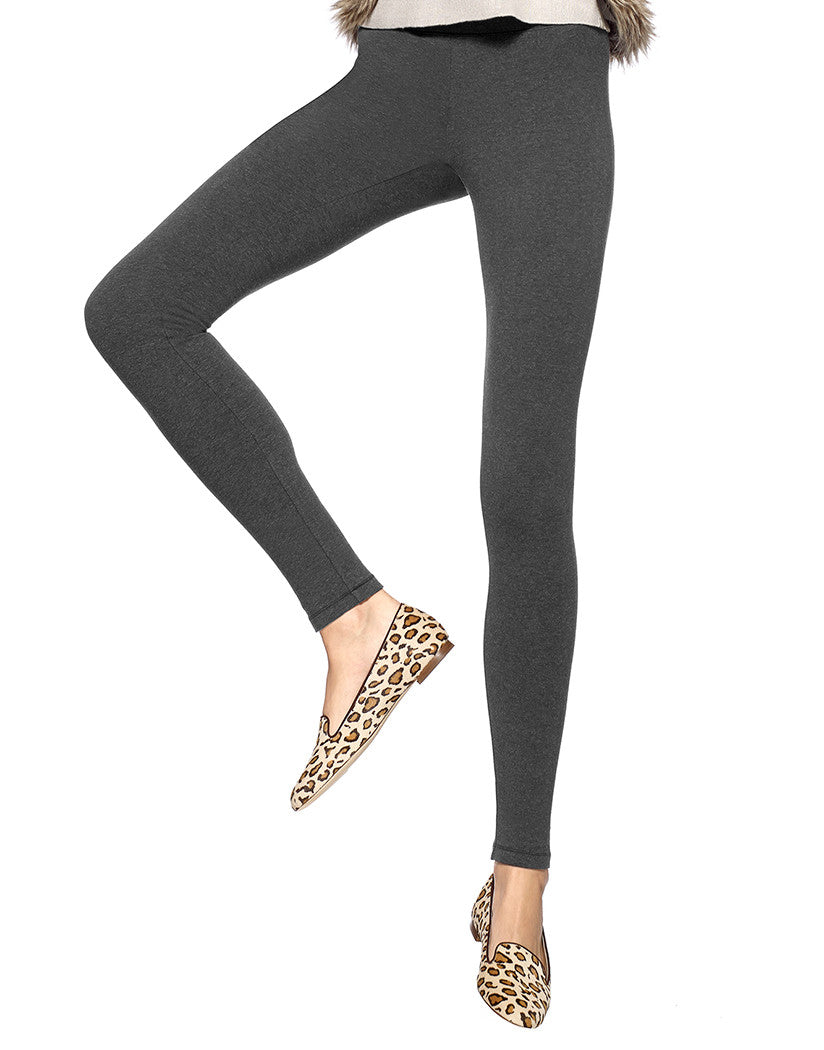 Graphite Heather Front Ultra Leggings with Wide Waistband