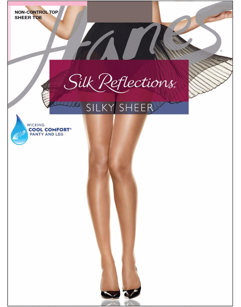 Quicksilver Front Hanes Women Silk Reflections Sheer Toe Pantyhose 715