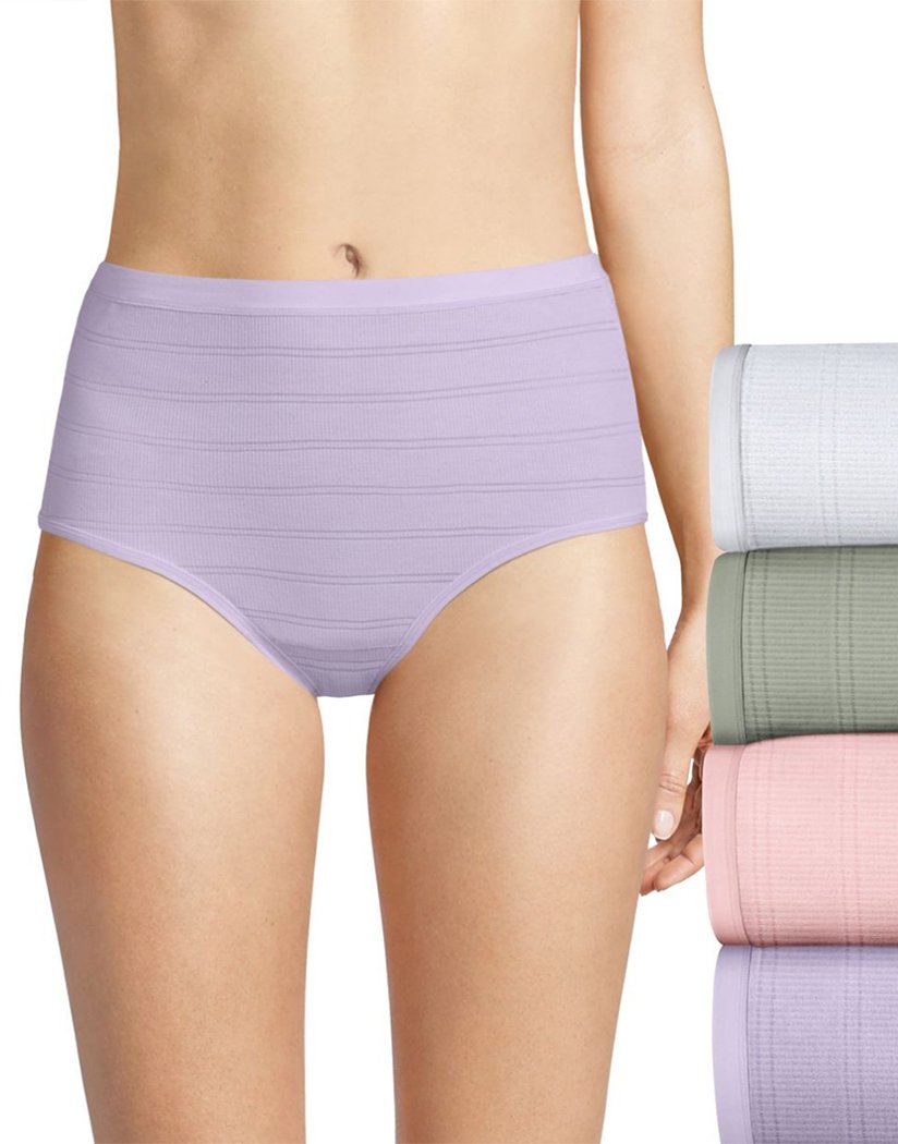 Hanes Originals Women's Hi-Leg Underwear, Breathable Cotton Stretch, 6-Pack