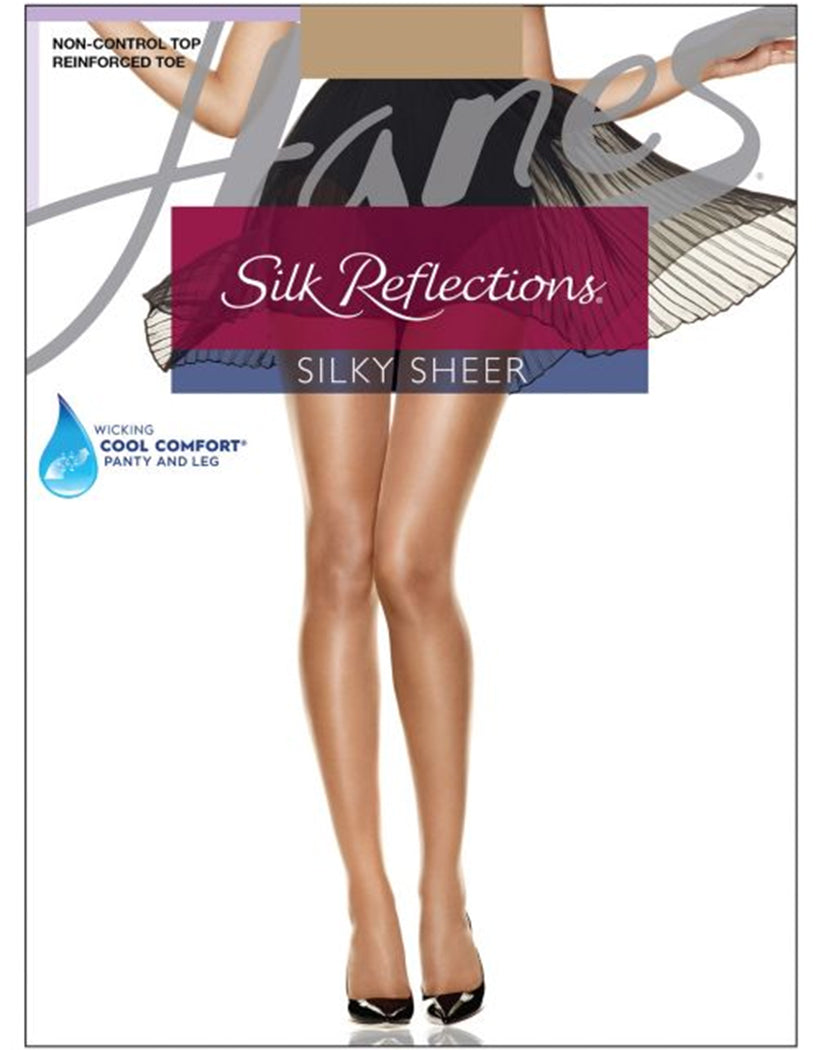 Little Color Front Hanes Women Silk Reflections Reinforced Toe Pantyhose 716
