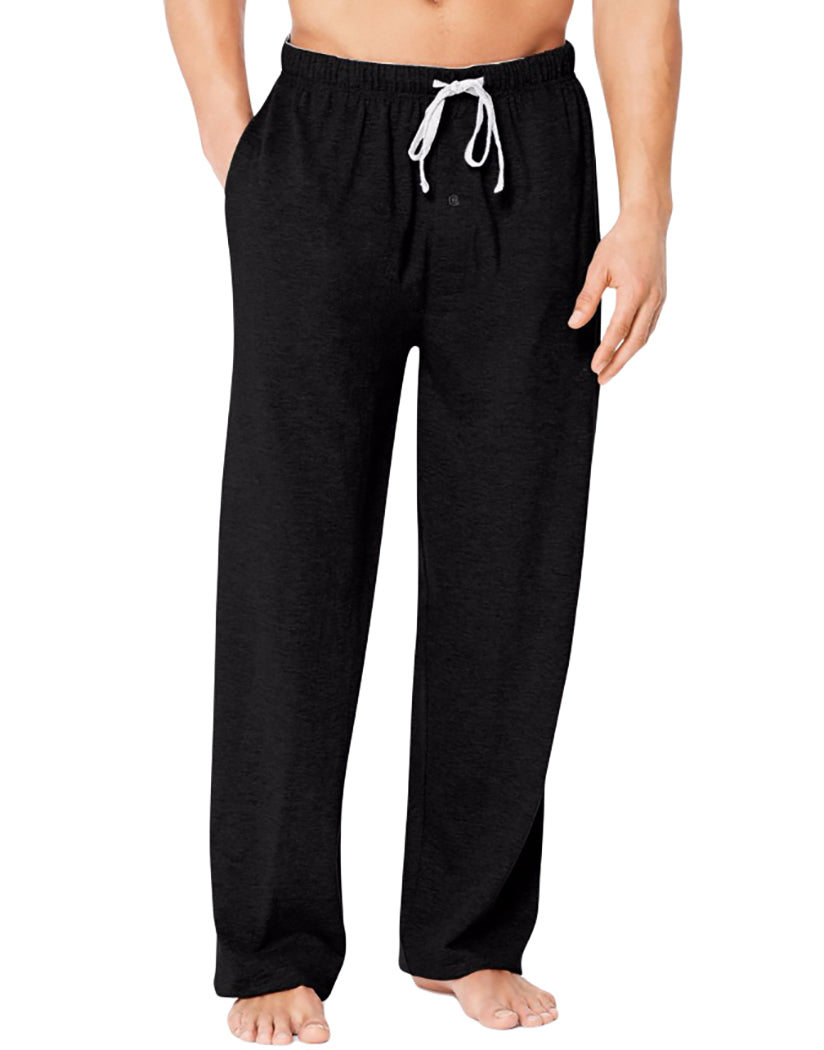 Black Front Hanes Men Jersey Pant with ComfortSoft Waistband 01101