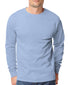 Light Blue Hanes Men TAGLESS Long-Sleeve T-Shirt 5586