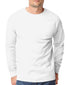 White Front Hanes Men TAGLESS Long-Sleeve T-Shirt 5586