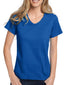 Deep Royal Front Hanes Women Relaxed Fit ComfortSoft V-neck T-Shirt 5780