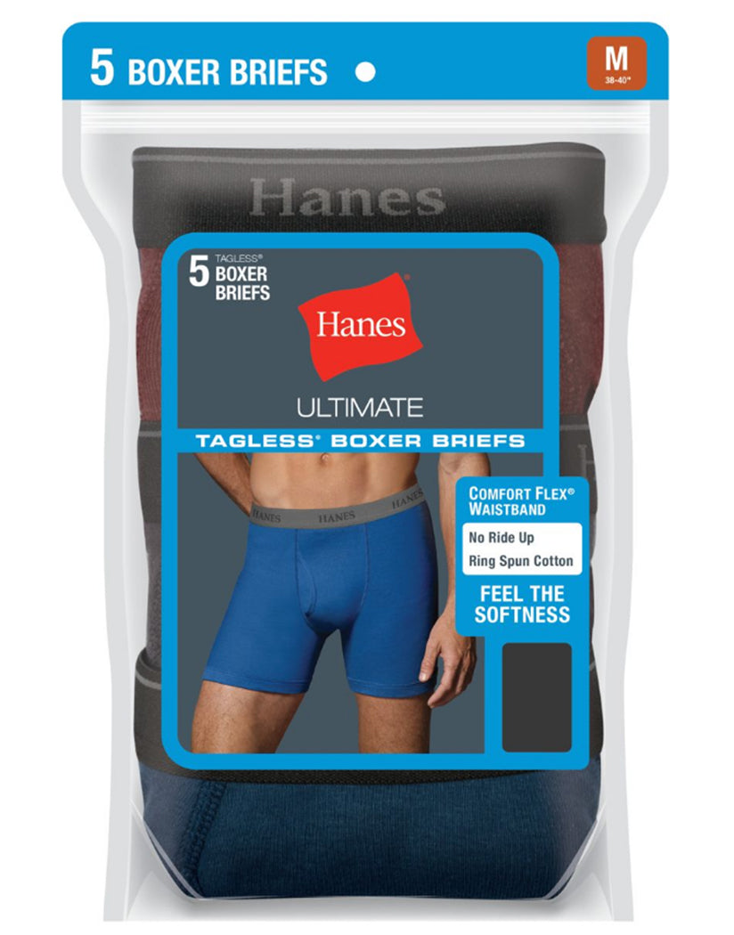 Hanes Men TAGLESS Ultimate Fashion Boxer Briefs with Comfort Flex Wais