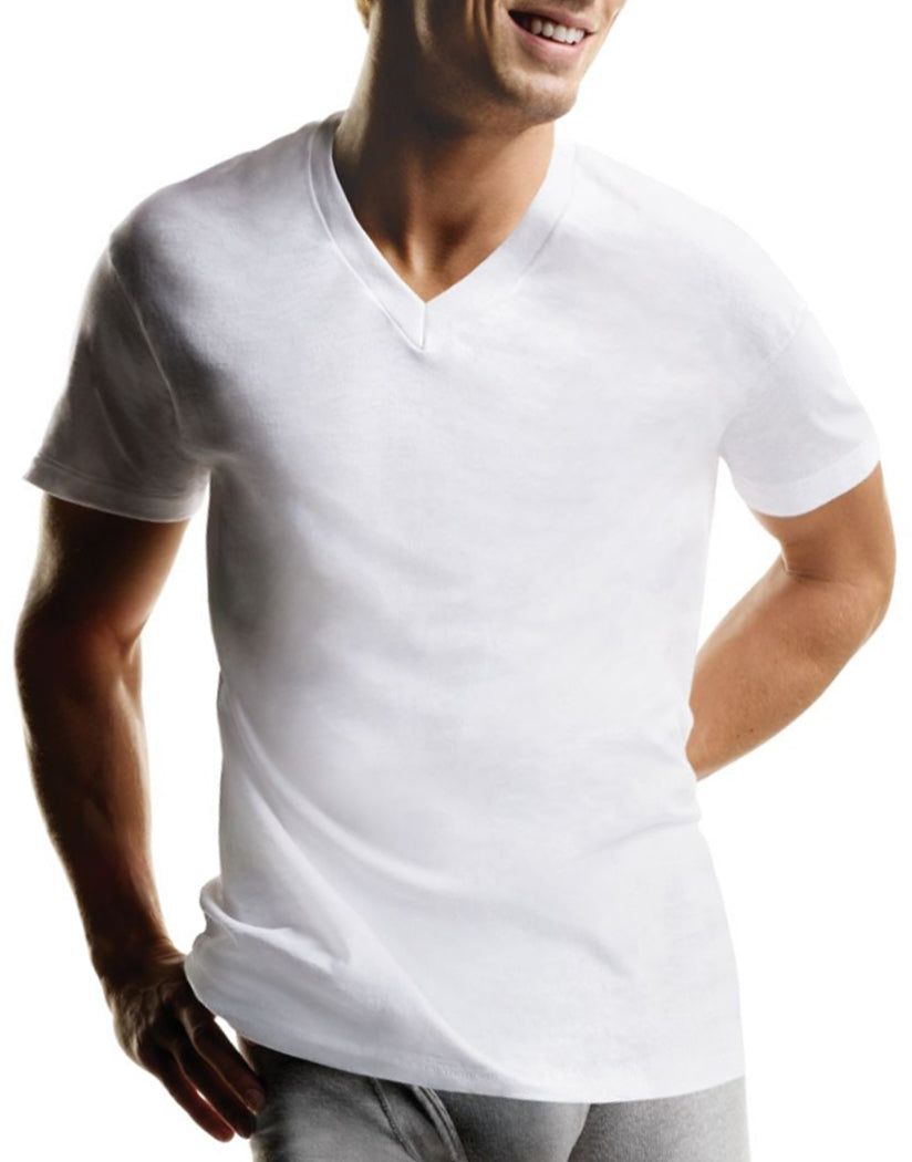 3X Mens A-Shirt 100% Cotton Ribbed Tank Top Undershirt Slim Muscle Tee  White L !