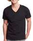 Black Front Hanes Men Traditional Fit ComfortSoft Tagless Dyed Black V-Neck Undershirt 3-Pack 7883B3