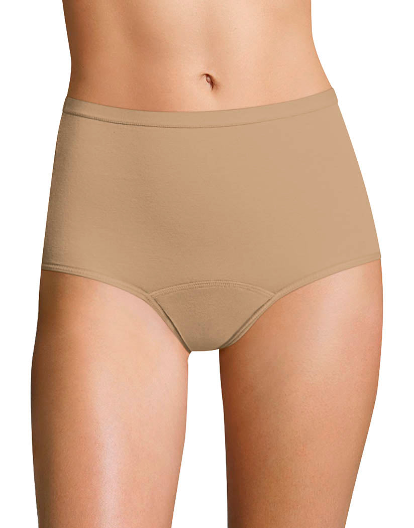 Assorted Front Hanes Comfort Period.™ Briefs Period Underwear Moderate Leaks FD40AS