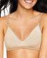 Nude Mini Stripe Front Hanes Women Ultimate Comfy Support ComfortFlex Fit Wirefree Bra HU11