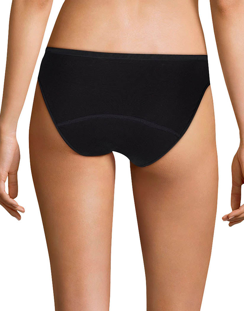 Black Back Hanes Comfort Period.™ Bikini Period Underwear Light Leaks LL42BL