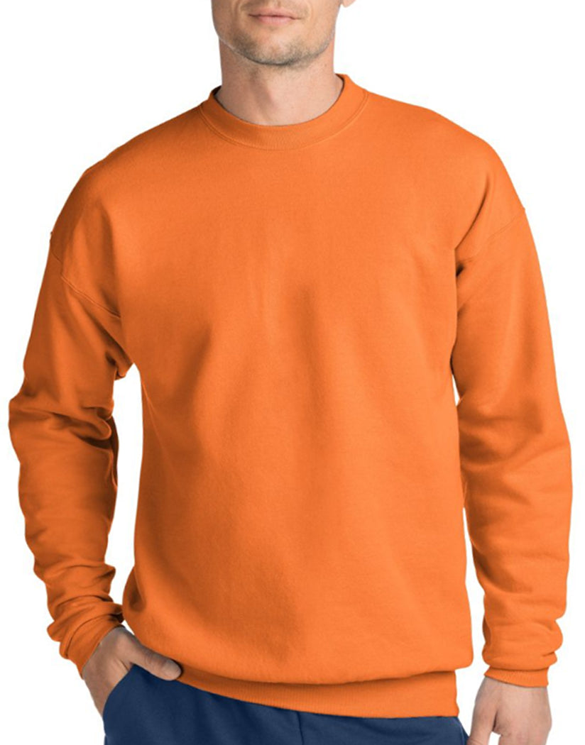 Safety Orange Front Hanes ComfortBlend̴å¬ EcoSmart̴å¬ Crew Sweatshirt P164