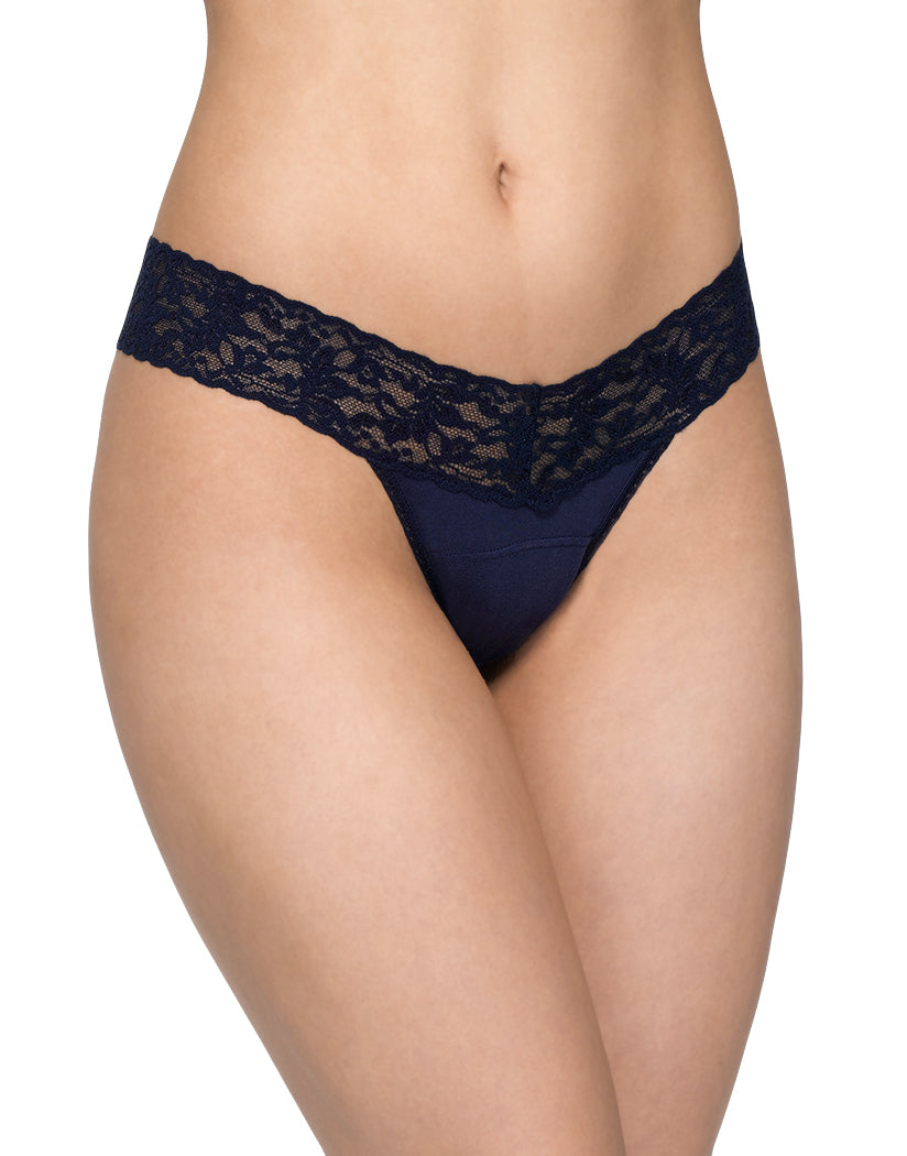 Navy Front Hanky Panky Cotton With A Conscience Low Rise Thong