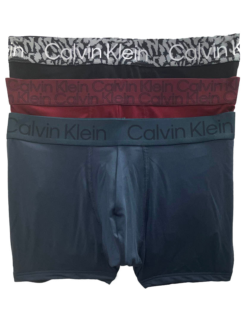 Black w Painted Leopard WB/Red Carper w Stacked Logo WB/Hemisphere Blue w Black Logo Front Calvin Klein Printed WB Micro Low Rise Trunk Variety NP2469O