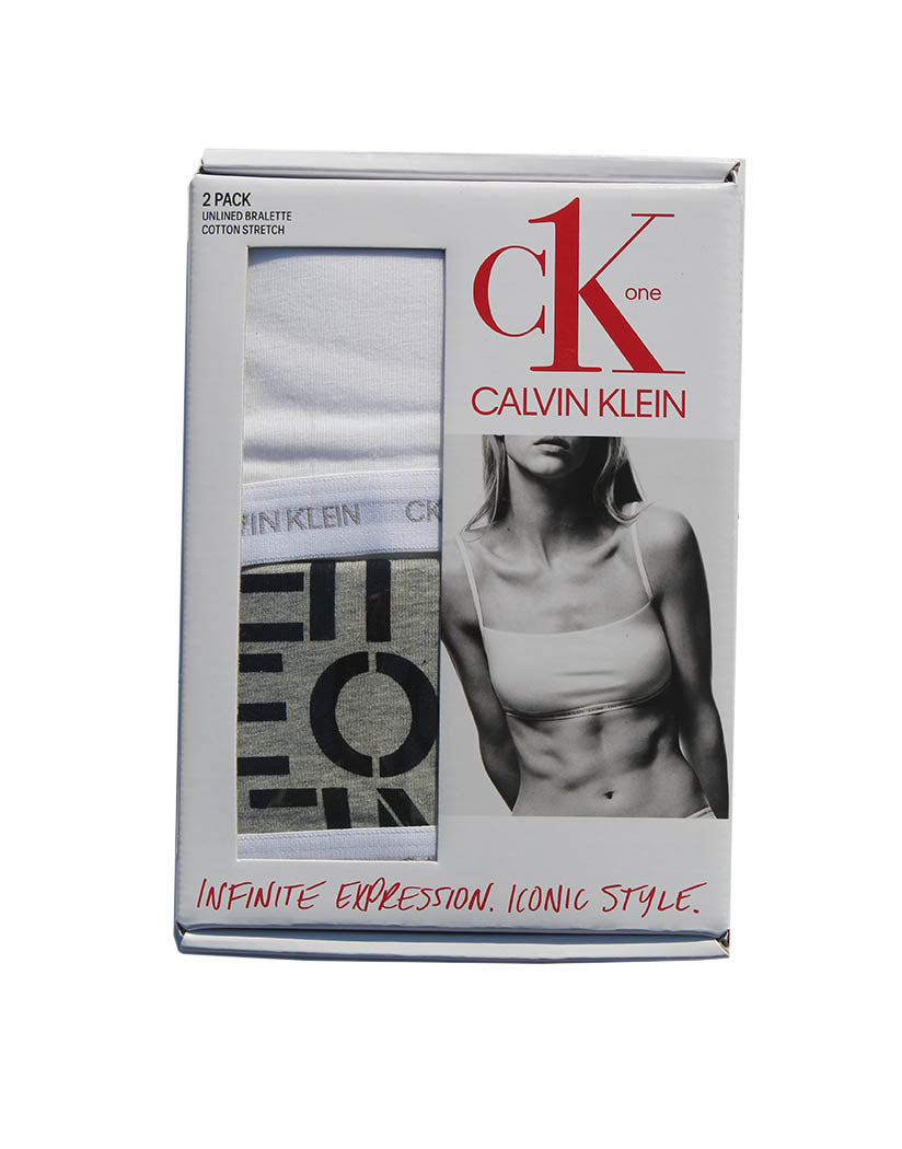 Calvin Klein CK One Cotton unlined bandeau bralette in cobalt