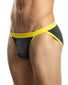 Charcoal/Yellow Front Jack Adams Modal Muscle Brief 401-311
