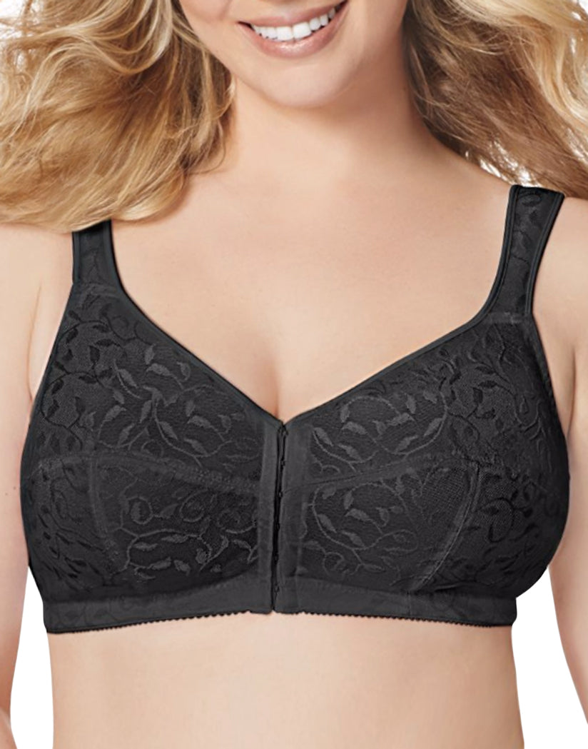 Black Front Easy-On Front Close Wirefree Bra