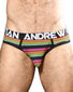 Multi Front Andrew Christian Chill Stripe Mesh Brief w/ Almost Naked 92163