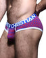 Red/Royal Stripe Side Andrew Christian Cabana Stripe Brief w/ Almost Naked 92348