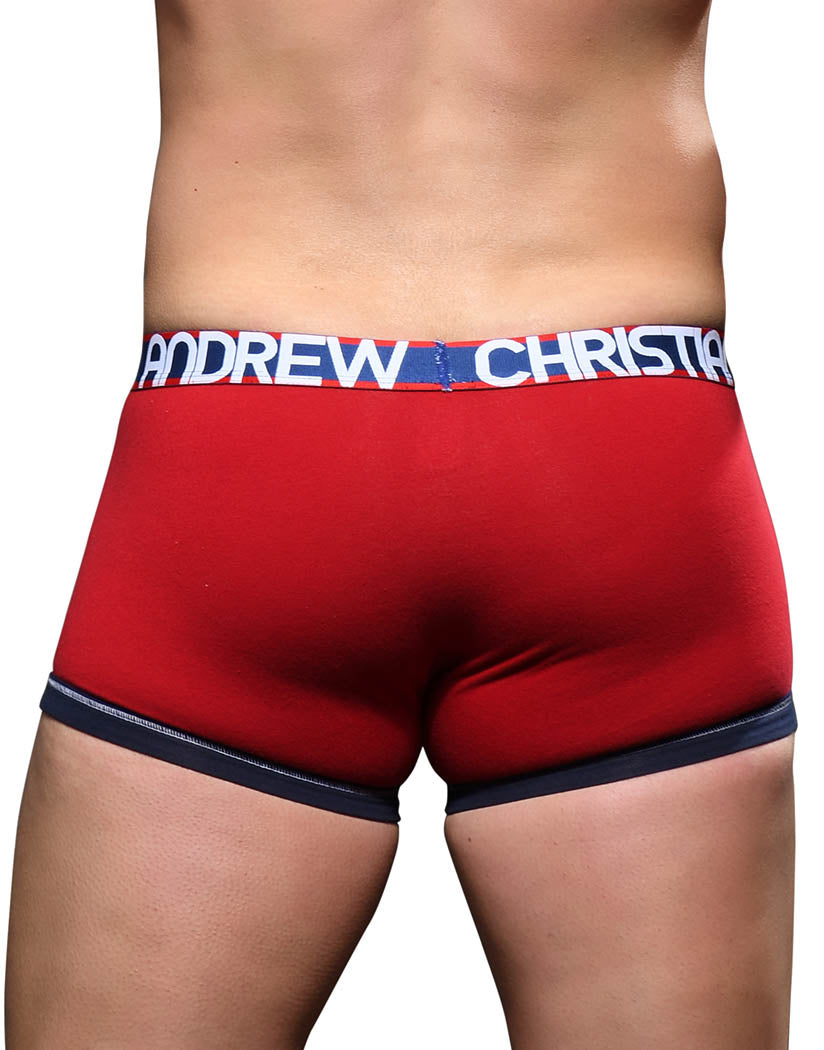 Red Back Andrew Christian Almost Naked Cotton Boxer 92047