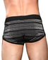Black/Silver Back Andrew Christian Glitter Stripe Shorts 6620