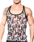 Camouflage Front Andrew Christian Sheer Camouflage Tank 2823