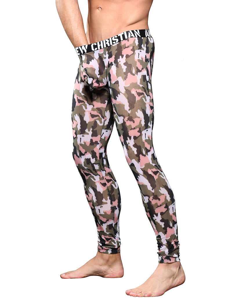 Camouflage Side Andrew Christian Sheer Camouflage Legging w/ Almost Naked 92081